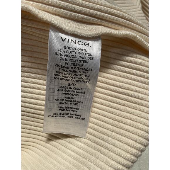 Vince 'Rib' White High Neck Tank Dress Size S - Picture 5 of 5